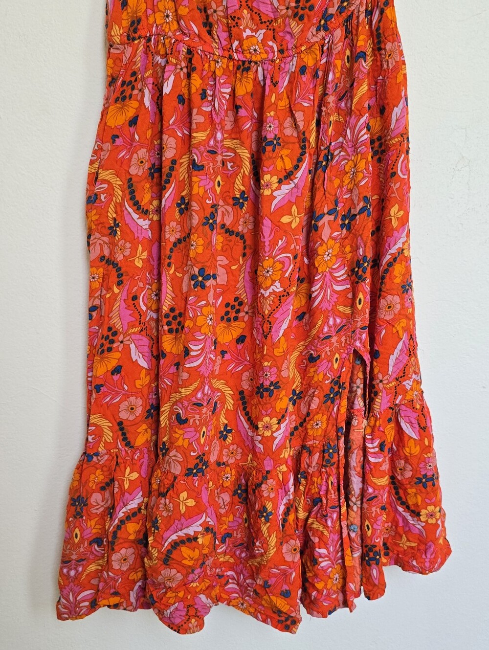 Band of the Free One Shoulder Boho Floral Midi Dress L - Picture 4 of 15